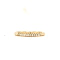 Ręcznie Robiona Okrągła 2mm  Obrączka Z  Brylantami  Złoto pr. 585